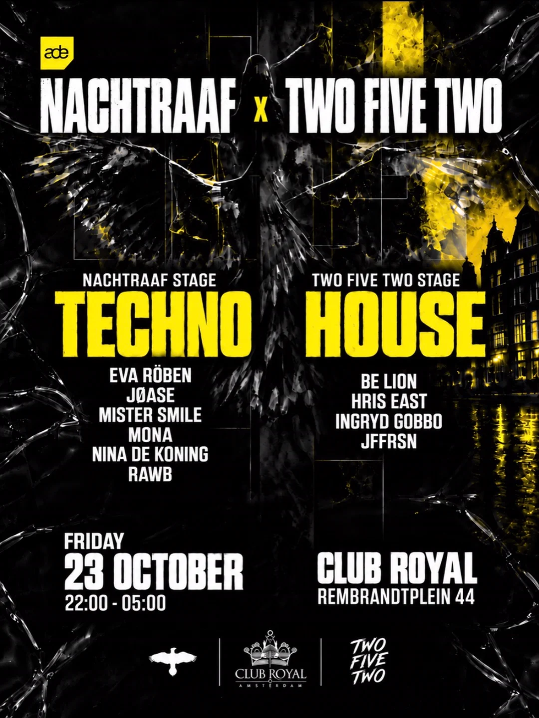 NACHTRAAF × 252, 23 October 2026, Club Royal Amsterdam