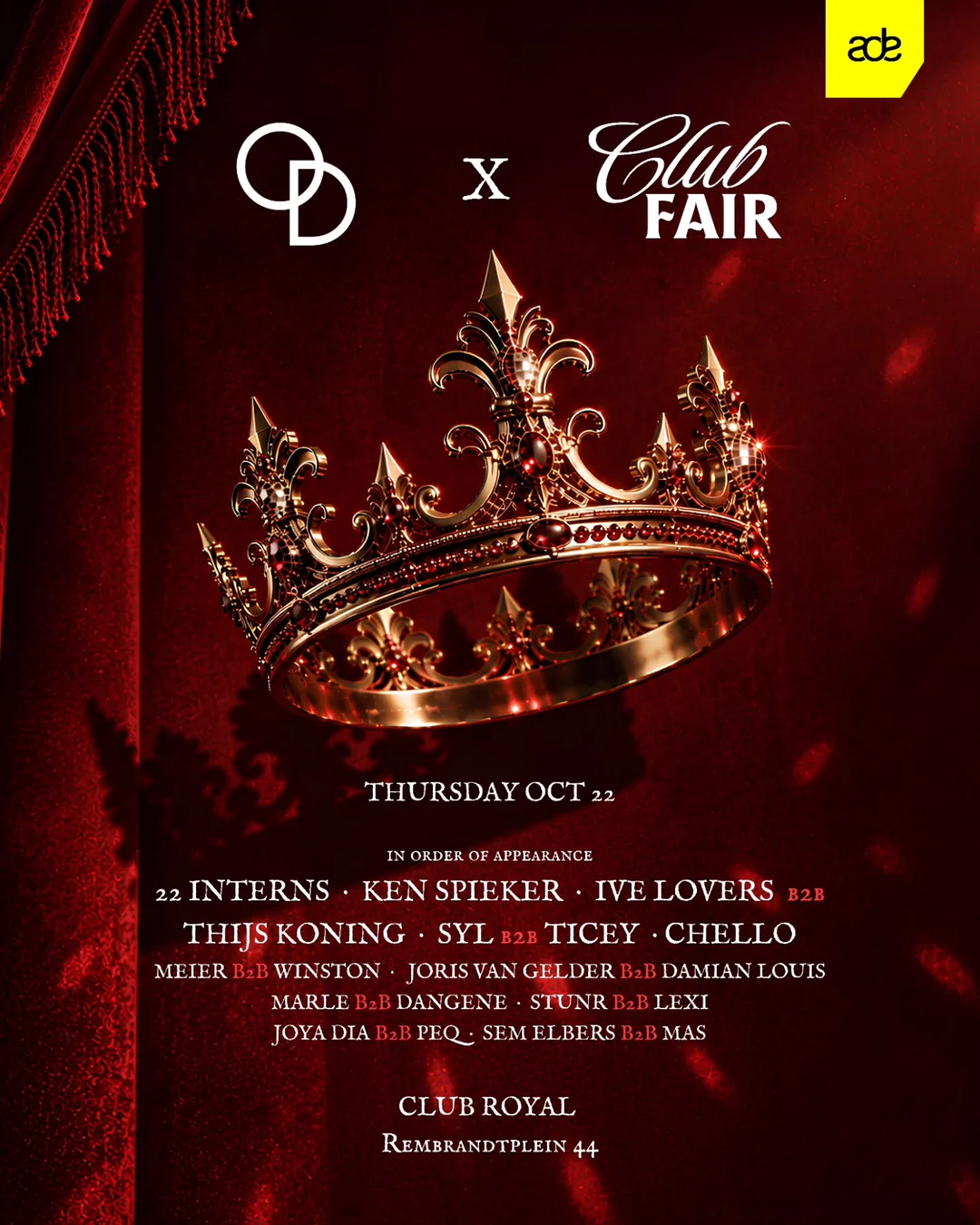 OVERDRIVE × CLUB FAIR, 22 October 2026, Club Royal Amsterdam
